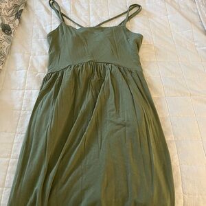 Green Spaghetti Strap Dress